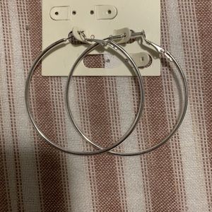 Silver hoop earrings